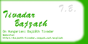 tivadar bajzath business card